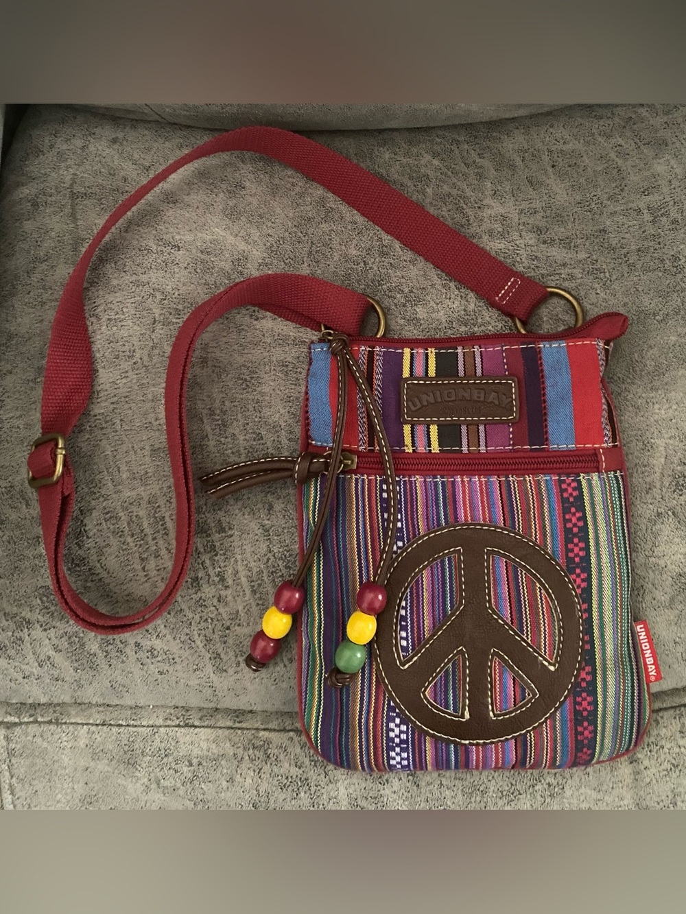 Unionbay Peace Crossbody Bag Y2K ☮️ - Picture 2 of 6